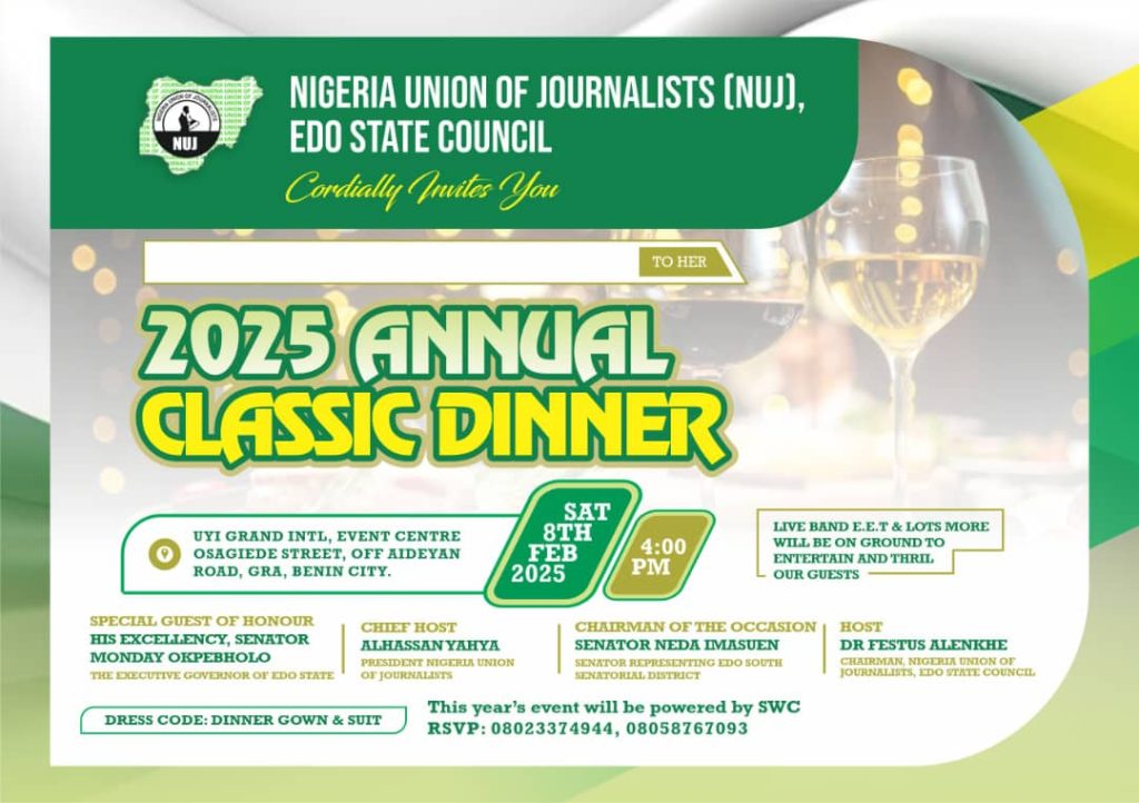 2025 Classic dinner: Journalists to honour Okpebholo, Odiase