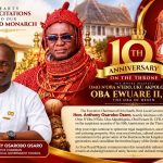 Edo LGA boss salutes Oba Ewuare II on 10th Coronation Anniversary